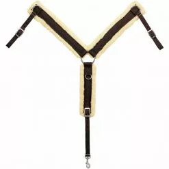 Weaver Leather Fleece Lined 2 in. Ring-in-Center Breast Collar, 35-2480-MZ/BR