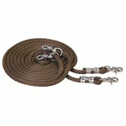 Weaver Leather Poly Rope Draw Reins, Brown, 35-2320-BR